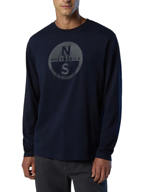 CORE Tricou cu m&acirc;necă lungă albastru marin - tricou
