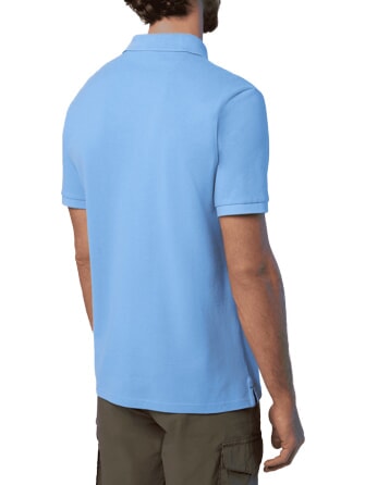 BASIC Tricou polo cu maneca scurta din bumbac albastru deschis - maiou Polo