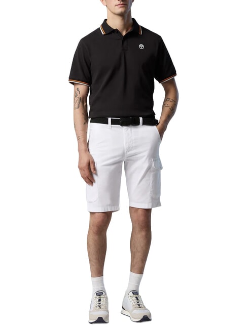 CORE Tricou polo cu m&acirc;necă scurtă din bumbac negru - maiou Polo