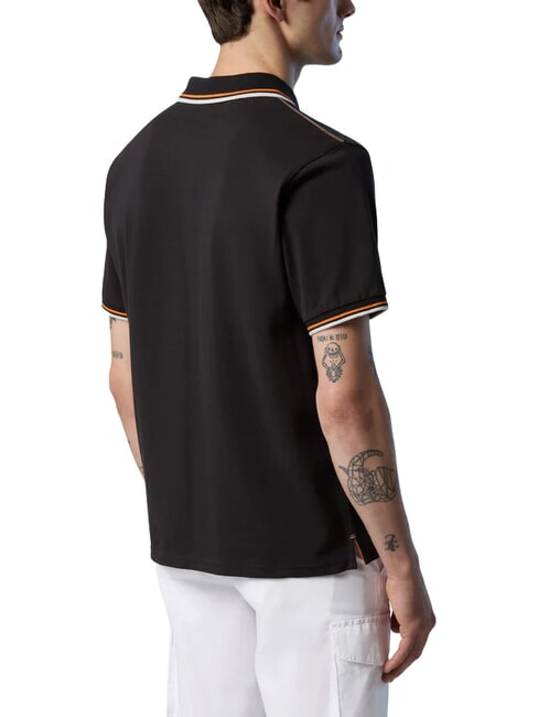 CORE Tricou polo cu m&acirc;necă scurtă din bumbac negru - maiou Polo