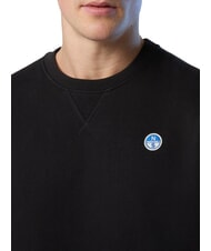 NORTH SAILS ROUND LOGO Hanorac cu guler rotund din bumbac negru - hanorace - 6