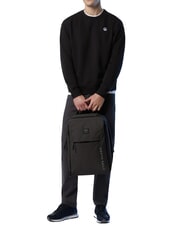 NORTH SAILS ROUND LOGO Hanorac cu guler rotund din bumbac negru - hanorace - 5