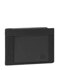 PIQUADRO ORION Portofel cu suport pentru bancnote și monede negru - Portofele bărbați - 3