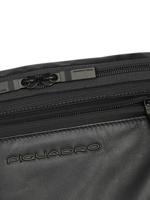 ORION Borsetă din piele și material textil negru - Borsete de br&acirc;u