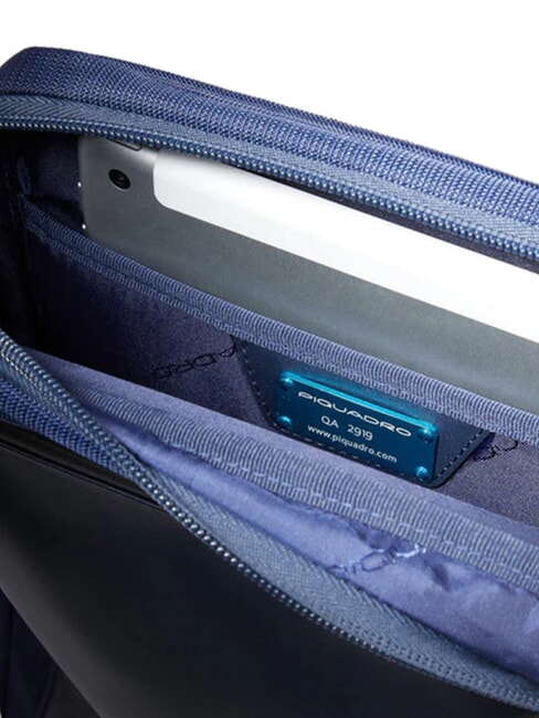 ORION Geantă de umăr, suport pentru iPad, piele mixtă albastru - Genți de umăr bărbați