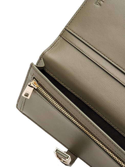 FLOW Portofel din piele salvie - Portofele femei