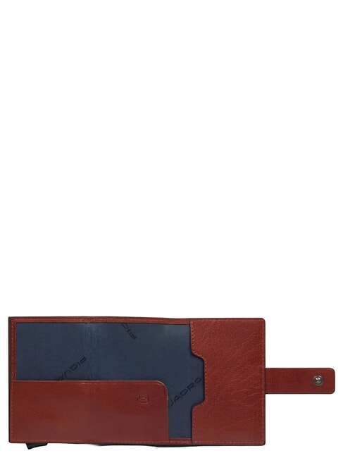 S141 Portcard automat din metal și piele PIELE - Portofele bărbați