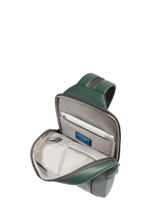 W137 Rucsac din piele cu un singur umăr VERDE - Rucsacuri pentru laptop