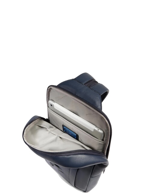 W137 Rucsac din piele cu un singur umăr albastru - Rucsacuri pentru laptop