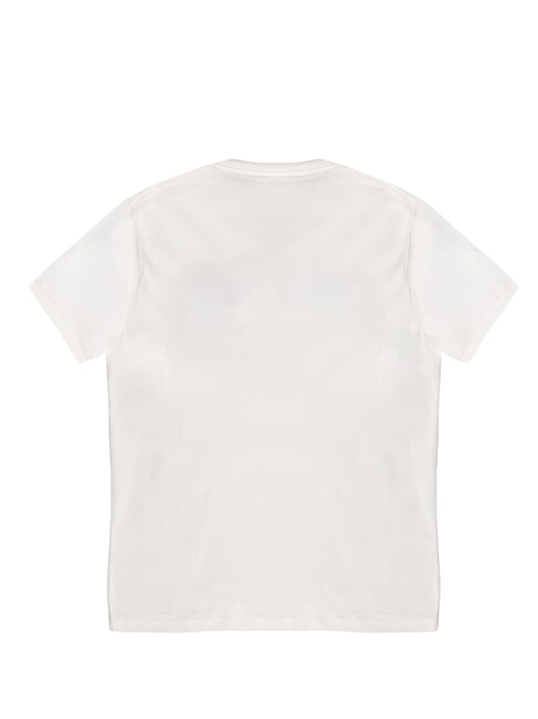 MARINE LOGO Tricou cu m&acirc;necă scurtă și efect decolorat alb purpuriu - tricou