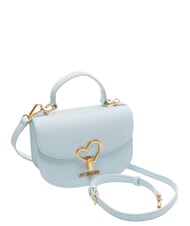 LOVE MOSCHINO HEART TURNLOCK Geantă mini cu curea de umăr albastru deschis - Genți femei - 2