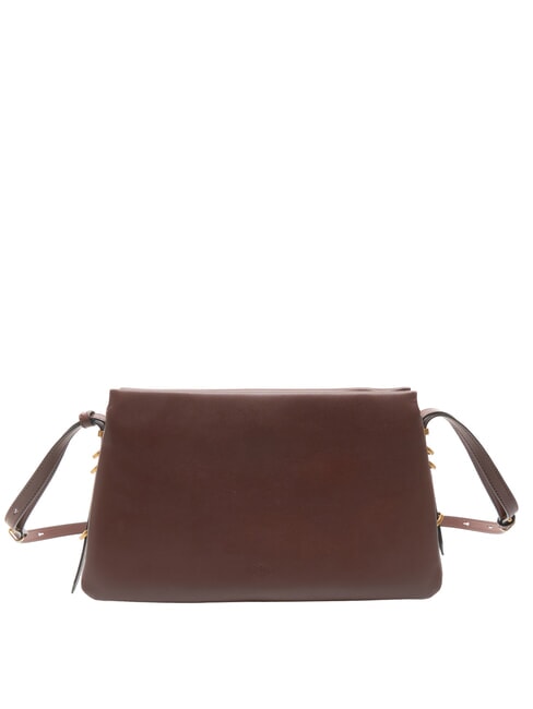 TRIPLET Geantă de umăr vin de burgundă - aur antic - Genți femei