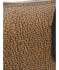 BORBONESE GEMINI Geantă de m&acirc;nă, cu curea de umăr natural op / negru - Genți femei - 3