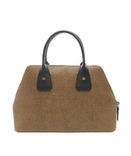 BORBONESE GEMINI Geantă de m&acirc;nă, cu curea de umăr natural op / negru - Genți femei - 4