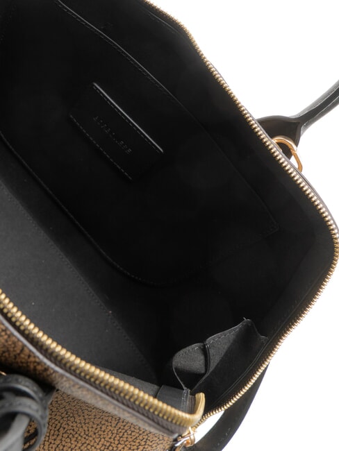 GEMINI Geantă de m&acirc;nă, cu curea de umăr natural op / negru - Genți femei