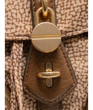 BORBONESE POCHE Rucsac cu buzunare beiger mare - Genți femei - 4