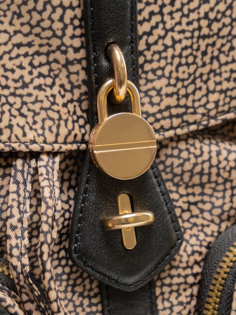 POCHE Rucsac cu buzunare OP / NATURAL / NEGRU - Genți femei