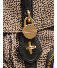 BORBONESE POCHE Rucsac cu buzunare OP / NATURAL / NEGRU - Genți femei - 3