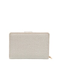 BORBONESE CLASSICA Portofel mediu cu buzunar pentru monede bumbac alb - Genți femei - 3