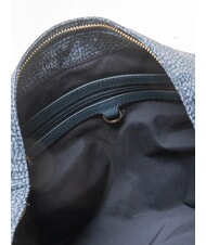 BORBONESE PLIE Geantă hobo medie albastru lapislazuli - Genți femei - 5