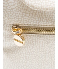 BORBONESE BORBONES Rucsac mediu din țesătură bumbac alb - Genți femei - 3