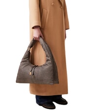 BORBONESE TWINNIE Geantă de m&acirc;nă OP / NATURAL / NEGRU - Genți femei - 6