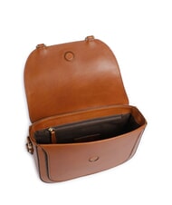 THE BRIDGE LUCE Geantă de umăr mini, din piele Cognac / Aur - Genți femei - 4