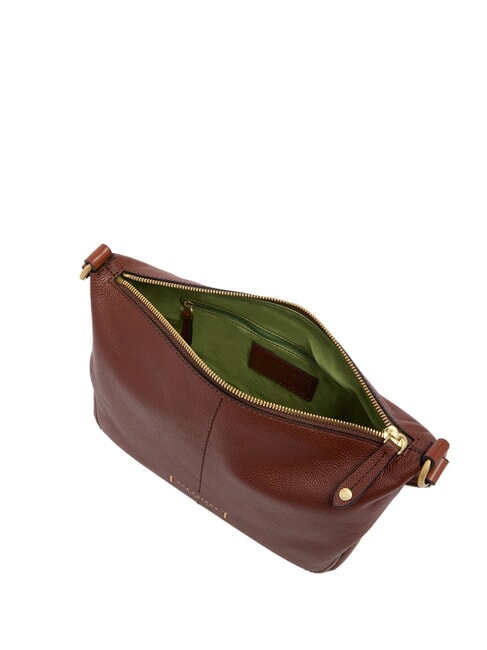 LETIZIA Geantă de umăr, piele BROWN - Genți femei