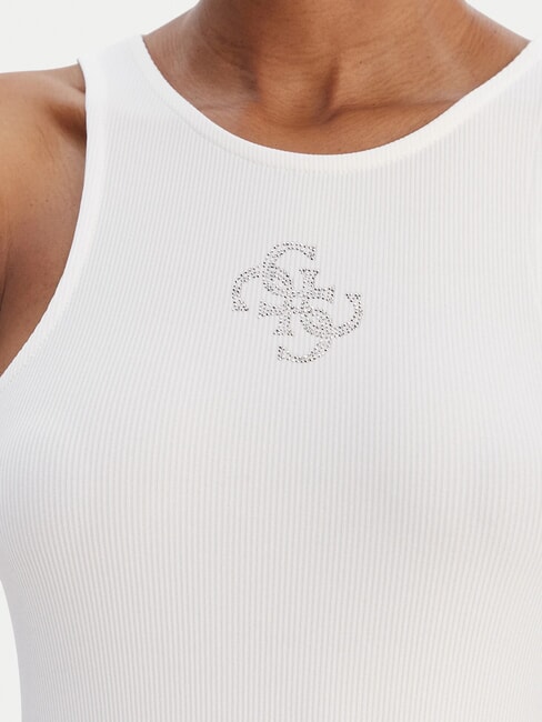 GUENDALINA Top alb purpuriu - tricou