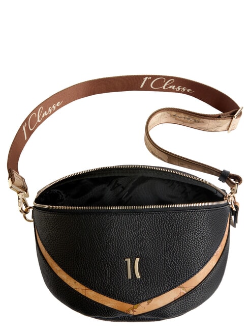 CASTLE Borsetă maxi, din piele granat negru - Genți femei