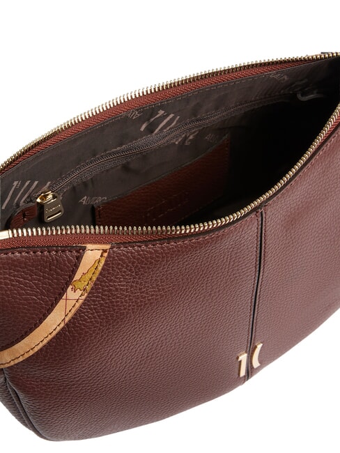 CASTLE Geantă de umăr, piele mahon - Genți femei