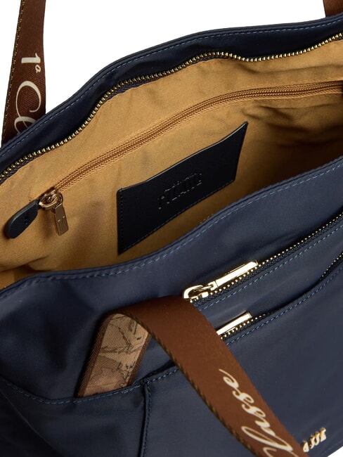 STORMY NYLON Sacoșă de cumpărături din nailon reciclat albastru de noapte - Genți femei