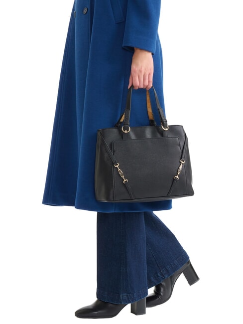 SCOTTISH CAVIAR Geantă de m&acirc;nă, cu curea de umăr reglabilă negru - Genți femei