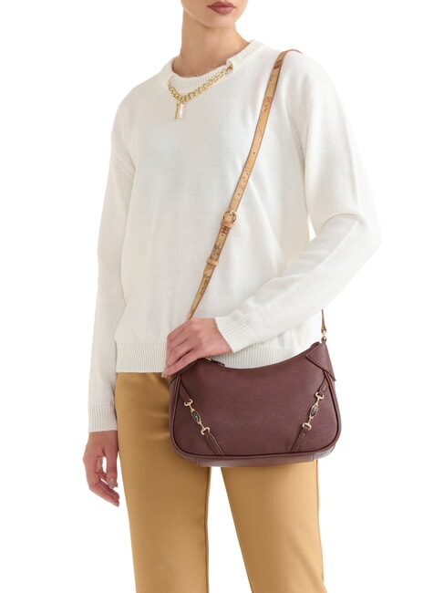 SCOTTISH CAVIAR Geantă de umăr reglabilă mahon - Genți femei