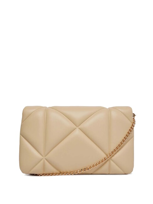 EMBOSSED Geantă de umăr mini taupe - Genți femei