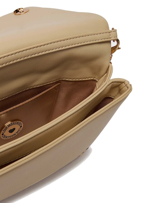 EMBOSSED Geantă de umăr mini taupe - Genți femei