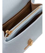 LOVE MOSCHINO HEART TURNLOCK Geantă de umăr convertibilă albastru deschis - Genți femei - 4