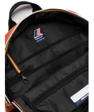 KWAY LAON Rucsac din nailon portocaliu-maroniu - Rucsacuri pentru școală și timp liber - 3