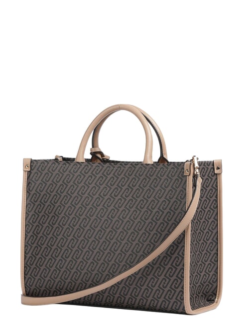 RIDHI Geantă de m&acirc;nă, cu curea de umăr maro &icirc;nchis/pudră &icirc;nchisă - Genți femei