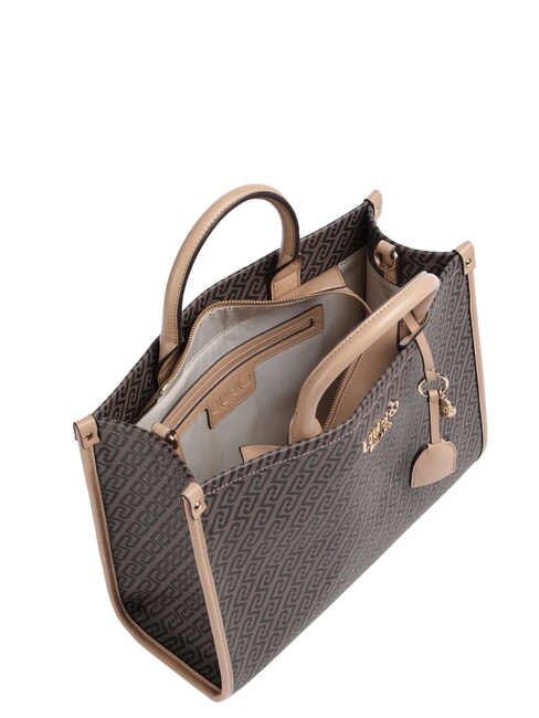 RIDHI Geantă de m&acirc;nă, cu curea de umăr maro &icirc;nchis/pudră &icirc;nchisă - Genți femei