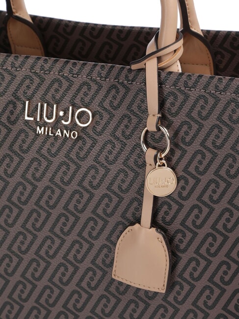 RIDHI Geantă de m&acirc;nă, cu curea de umăr maro &icirc;nchis/pudră &icirc;nchisă - Genți femei