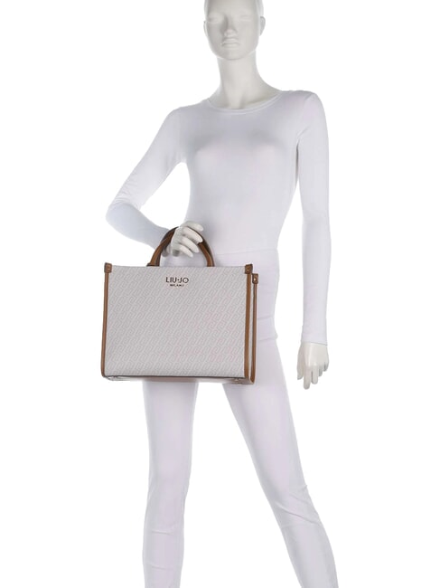 RIDHI Geantă de m&acirc;nă, cu curea de umăr natural/sequoia - Genți femei