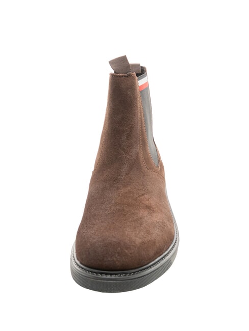 HILFIGER OUTDOOR Ghete din piele &icirc;ntoarsă maro - Pantofi bărbați