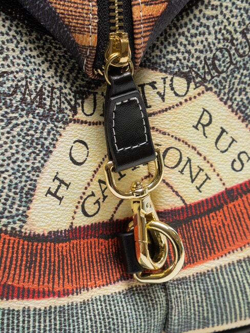 PLANETARIUM Geantă cu dom mediu cu curea de umăr lună/alb - Genți femei