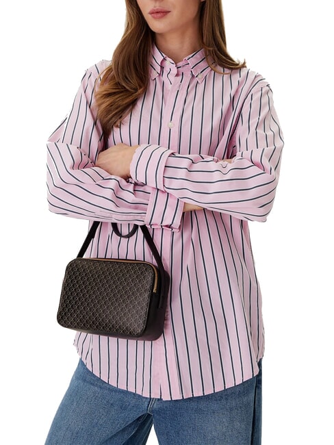 COATED EMBLEM Geantă de umăr mini aop negru - Genți femei