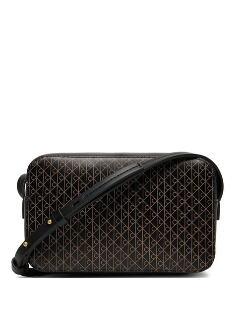 COATED EMBLEM Geantă de umăr mini aop negru - Genți femei