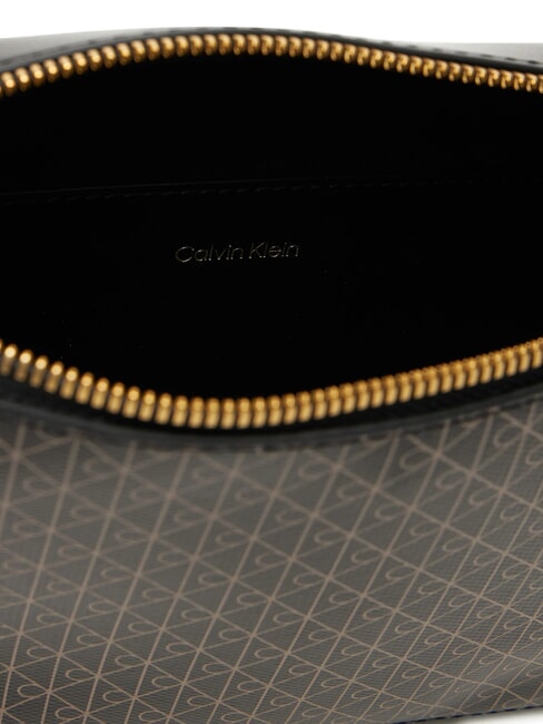 COATED EMBLEM Geantă de umăr mini aop negru - Genți femei