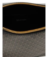 CALVIN KLEIN COATED EMBLEM Geantă de umăr mini aop negru - Genți femei - 5