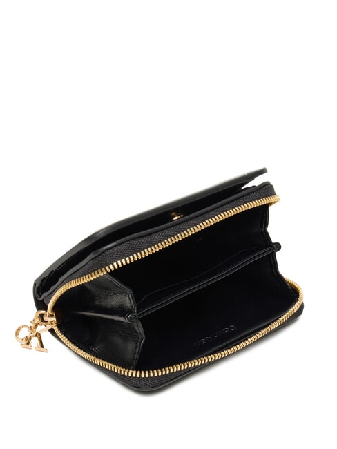 HARDWARE MONOGRAM Portofel din piele pe negru - Portofele femei