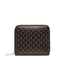 CALVIN KLEIN COATED EMBLEM Portofel mic aop negru - Portofele femei - 3